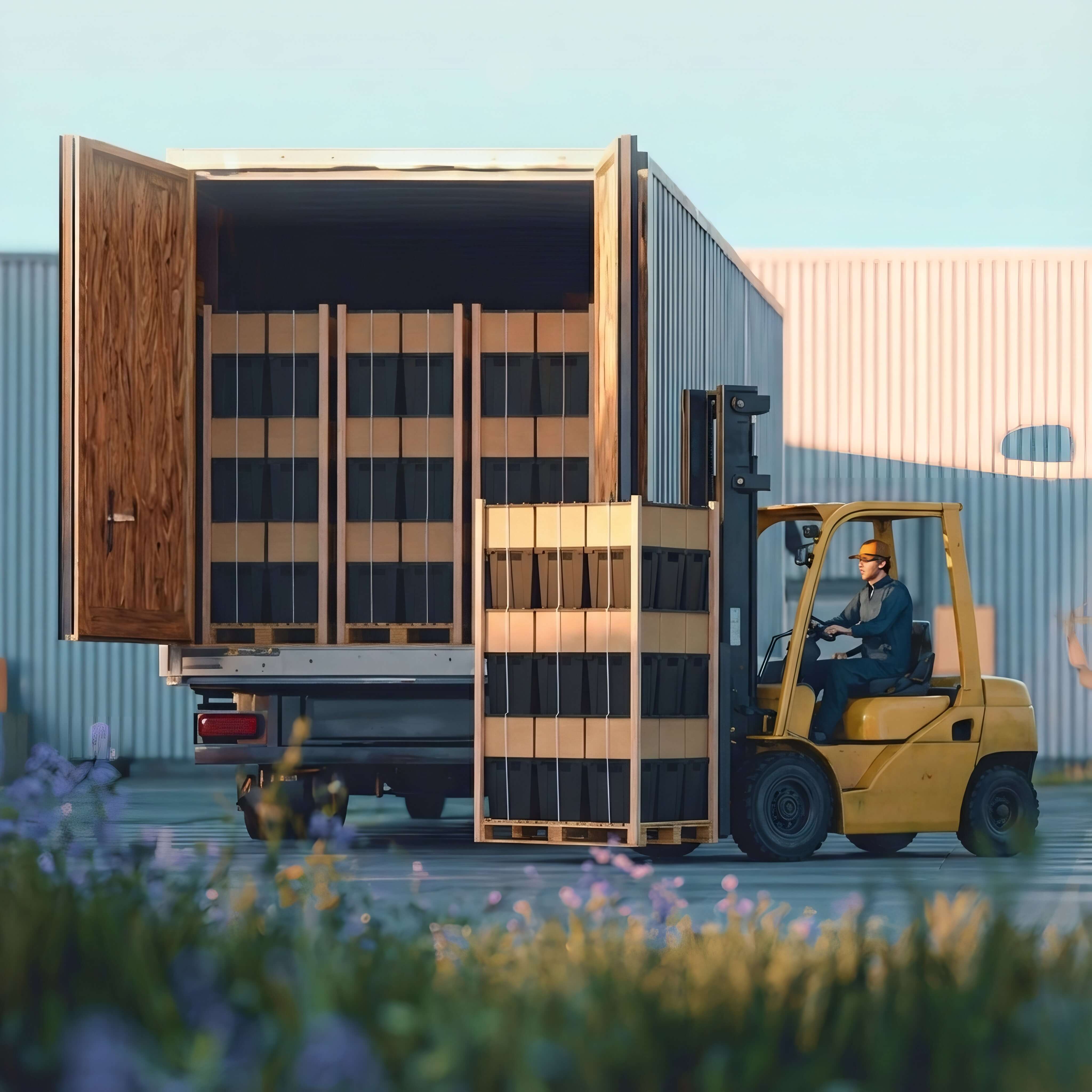 Procona pallets being loaded on truck