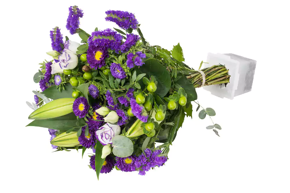 Bouquet in a square Porto 20 water-retaining flower packaging