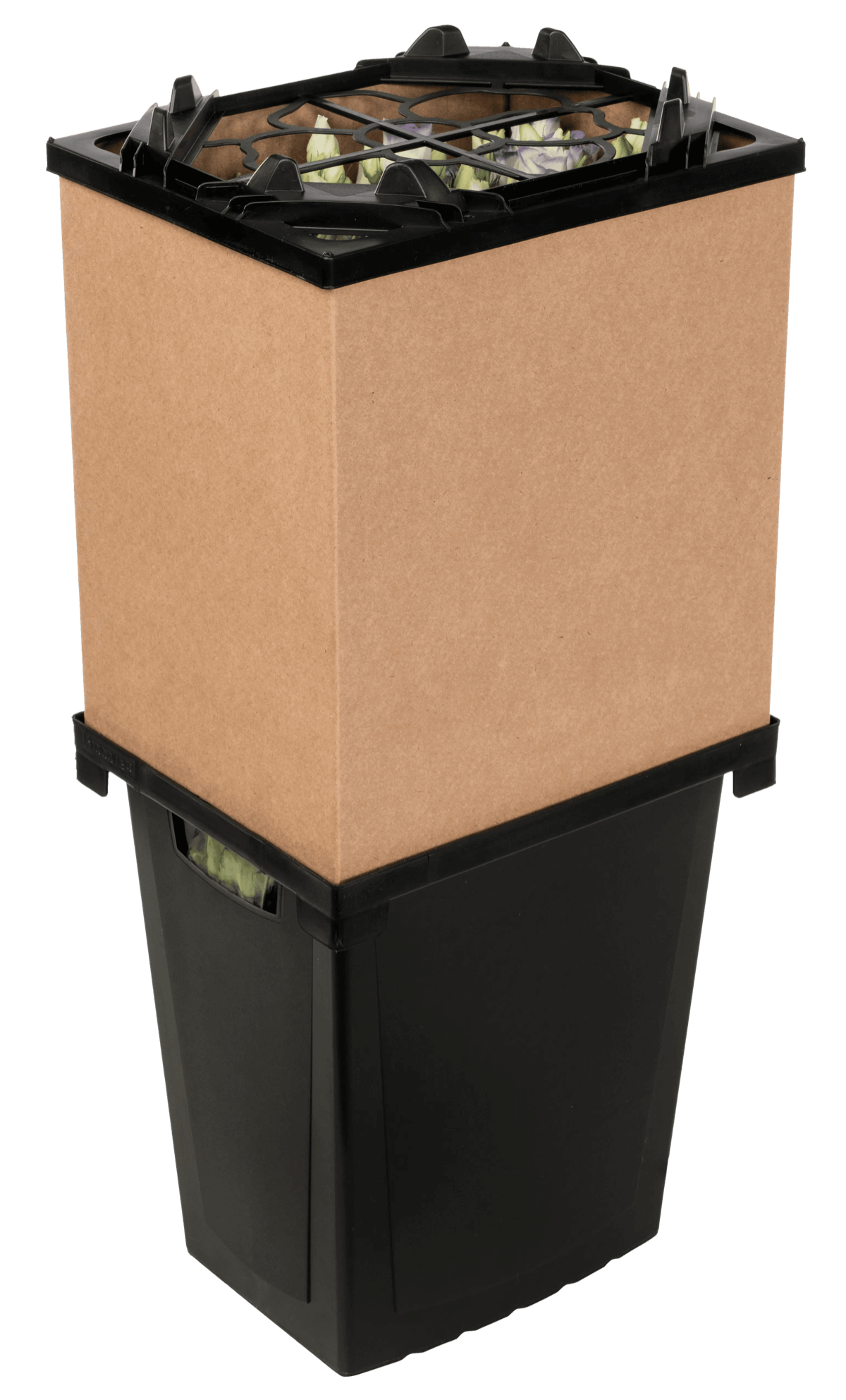 Procona Florida bucket filled with short-stemmed tulips and daffodils