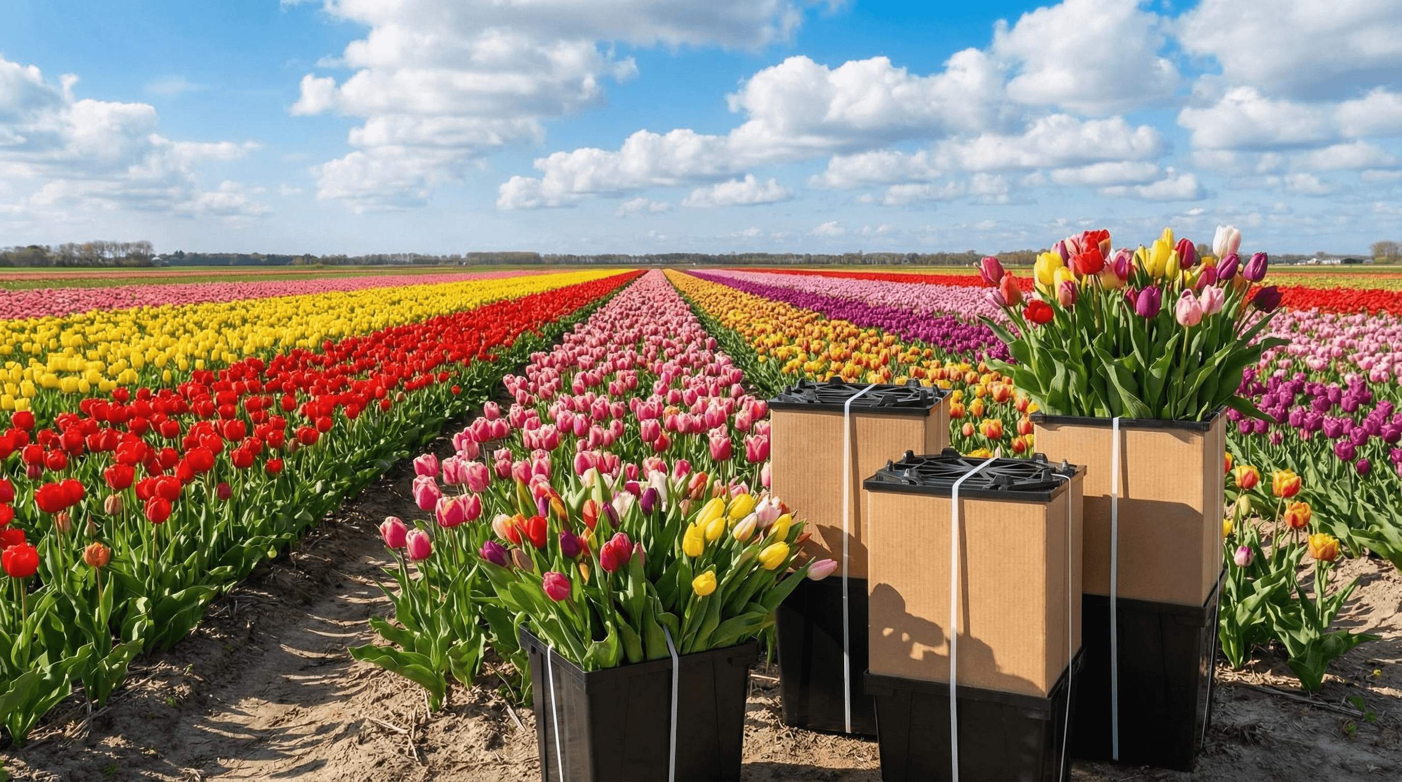 Sustainable flower packaging in nature